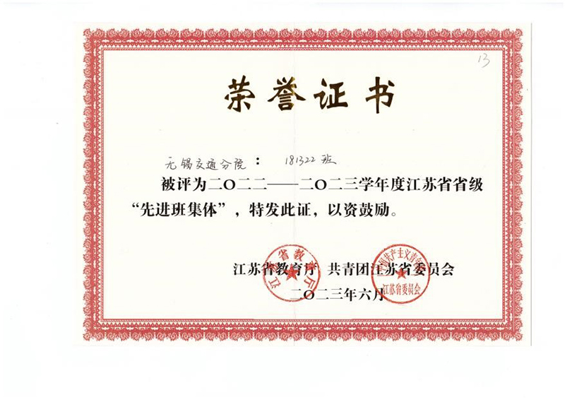 喜報——機電工程學(xué)院喜獲省級先進班集體表彰